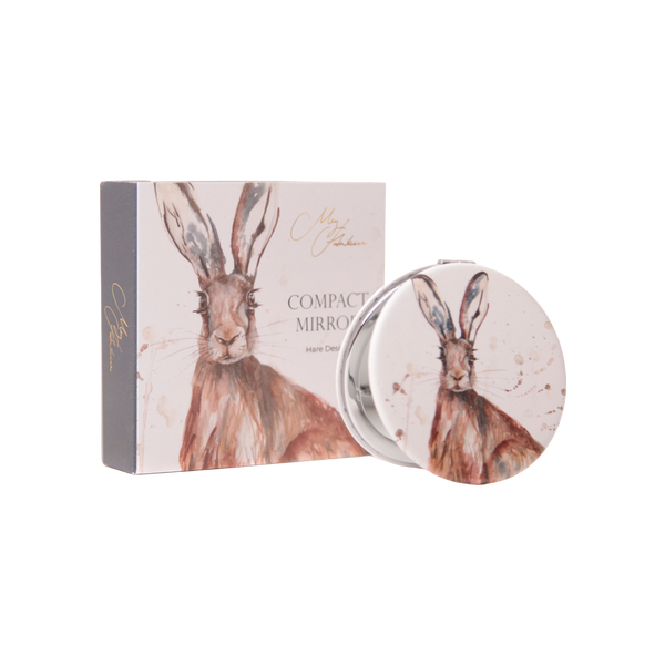 Meg Hawkins Hare Design Watercolour Compact Mirror