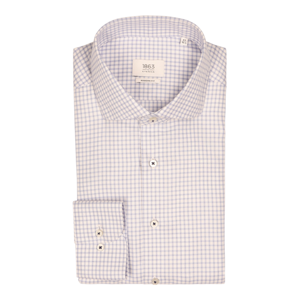 Eterna Neat Small Check Formal Shirt