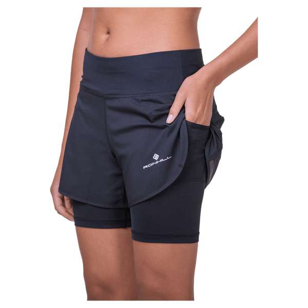 Ronhill Womens Tech 4.5" Twin Shorts