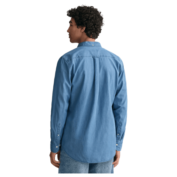 GANT Regular Fit Indigo Long Sleeve Shirt