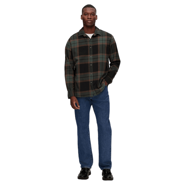 Selected Regowen Long Sleeve Flannel Shirt for Men