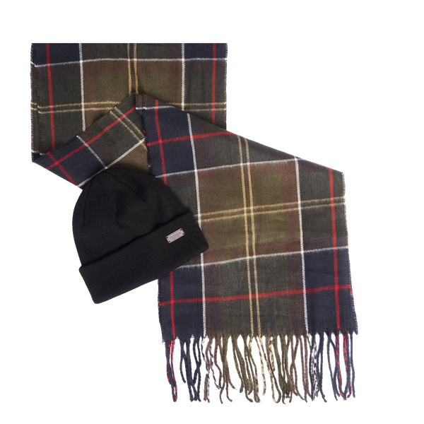 Barbour Swinton Beanie & Galingale Scarf Gift Set