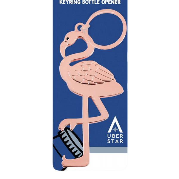 Uberstar Flamingo Keyring Bottle Opener