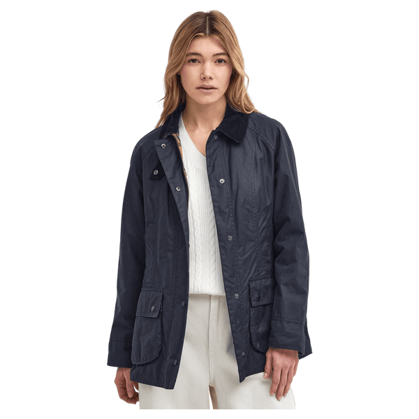 Barbour Beadnell Wax Jacket in Navy