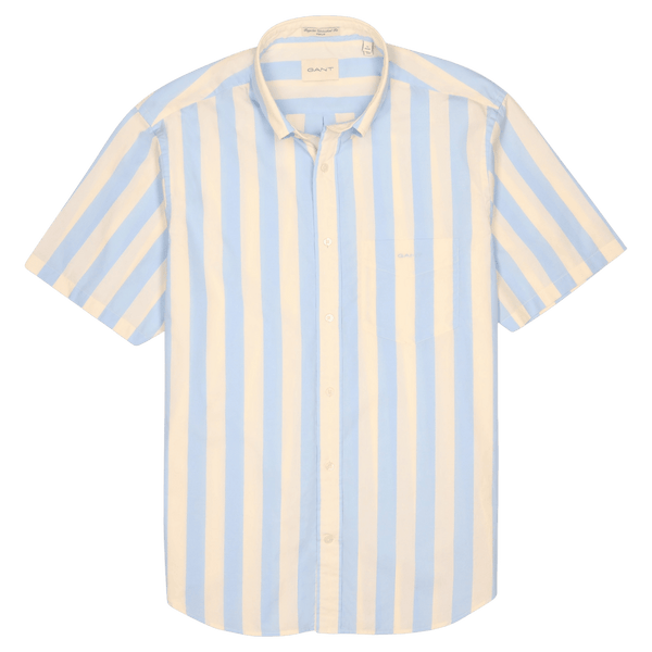 GANT Regular Poplin Parasol Stripe Short Sleeve Shirt