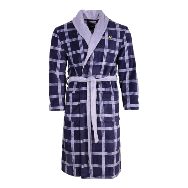 Lyle & Scott Cassidy Check Print Dressing Gown for Men