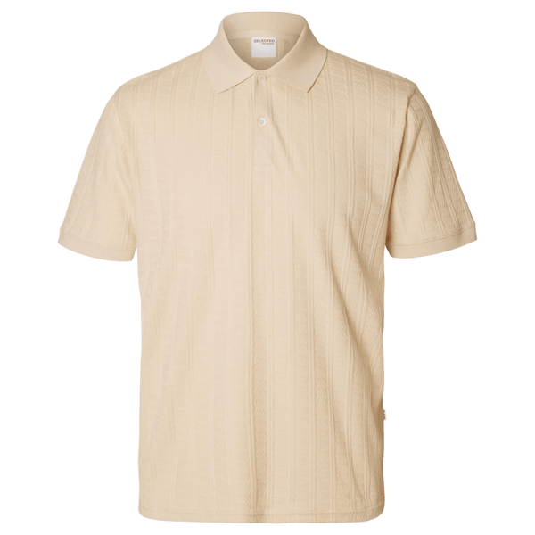 Selected Jett Jacquard Short Sleeve Polo Shirt