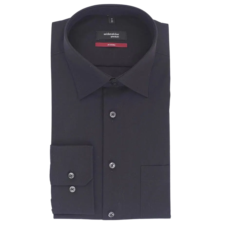 Seidensticker Mens Formal Shirt In Black | Coes