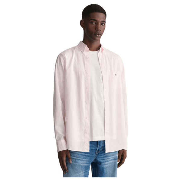 GANT Regular Fit Long Sleeve Poplin Striped Shirt