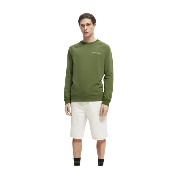 Scotch & Soda Crewneck Logo Felpa Sweatshirt for Men