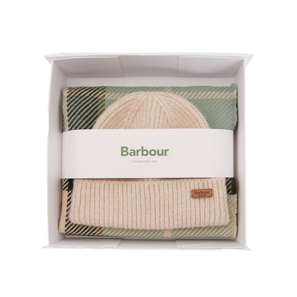 Barbour Pendle Beanie & Blair Scarf Gift Set