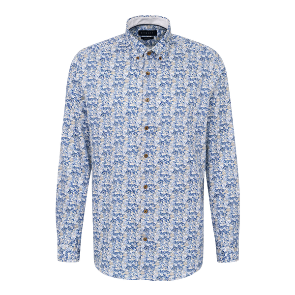 Bugatti Long Sleeve Patterned Shirt