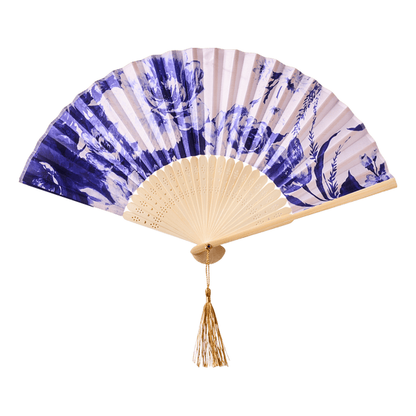 Powder Polyester Satin Hand Fan