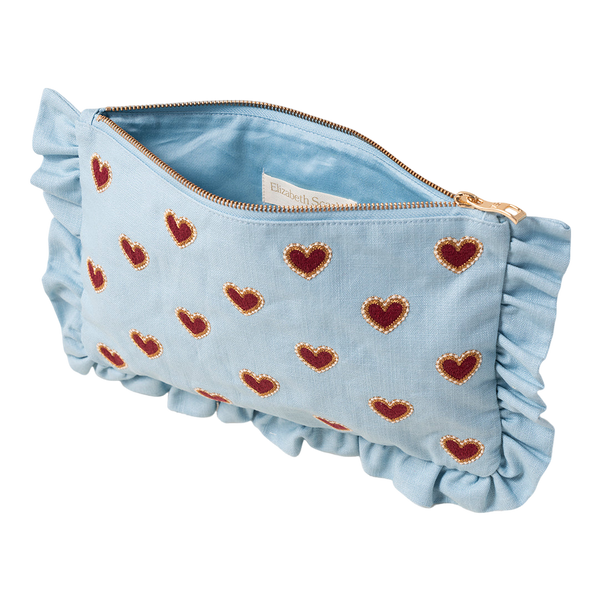 Elizabeth Scarlett Love Hearts Cotton Everyday Pouch