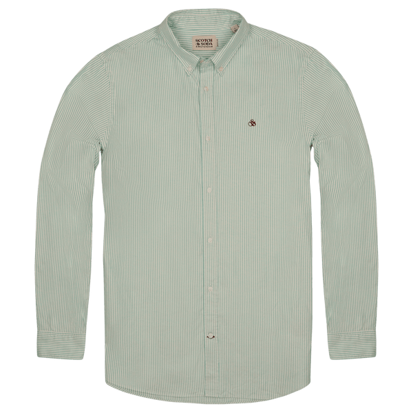 Scotch & Soda Essential Long Sleeve Oxford Stripe Shirt