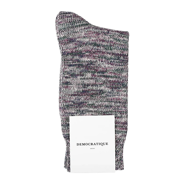 Democratique Chunky Flat Knit Melange Sock for Men