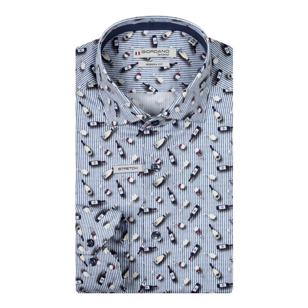 Giordano Wine Bottle Print Shirt for Men