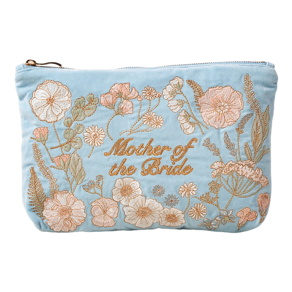 Elizabeth Scarlett Pressed Flowers Mother of the Bride Velvet Everyday Pouch