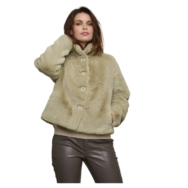 Rino & Pelle Vie Single Breasted Faux Fur Jacket