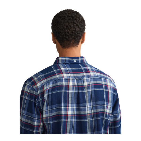 GANT Long Sleeve Indigo Plaid Shirt