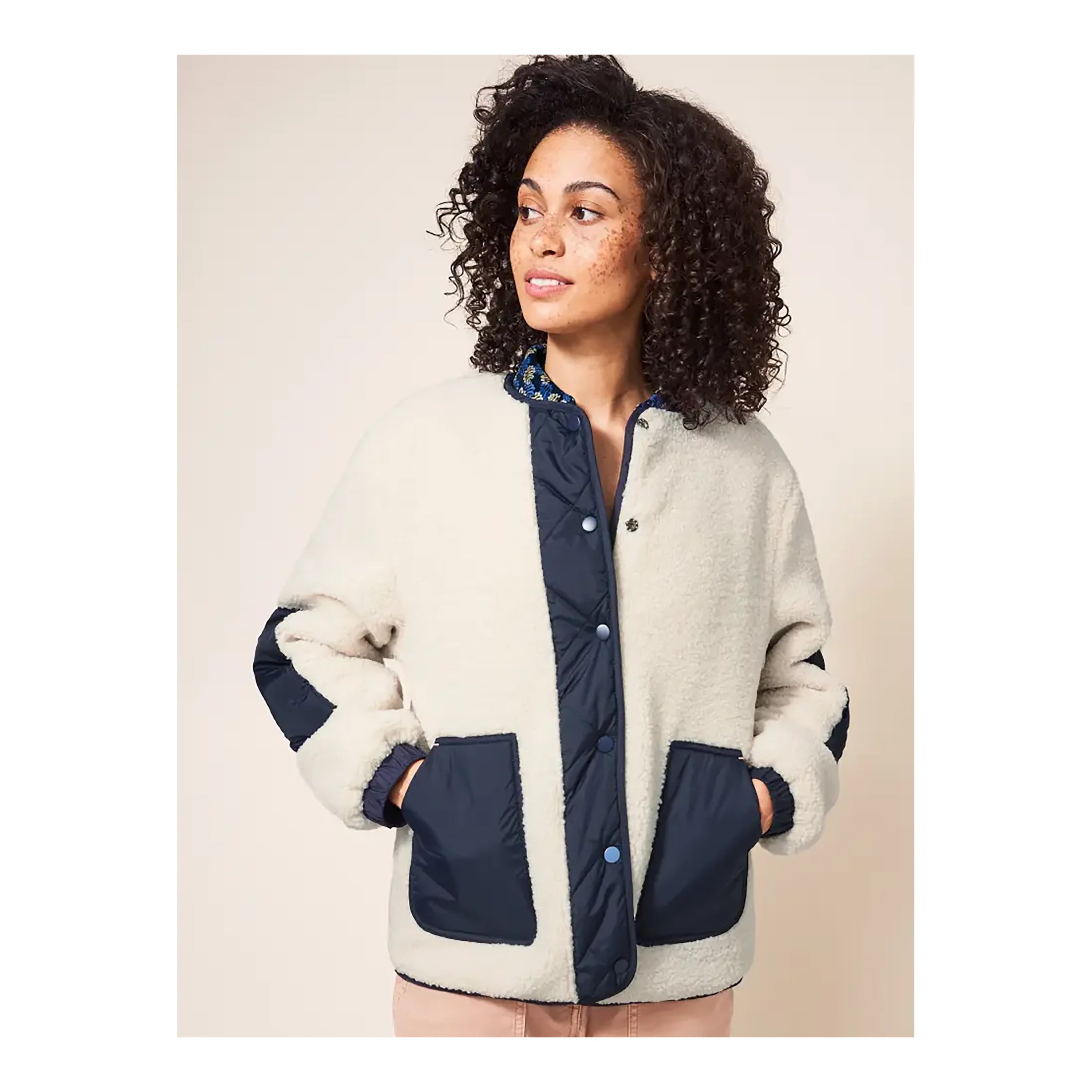 Madewell reversible store sherpa jean jacket