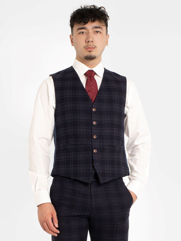 Antique Rogue Ryder Check Suit Waistcoat