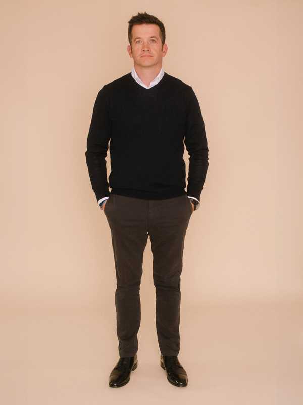 William David 100% Merino V-Neck Knit Jumper