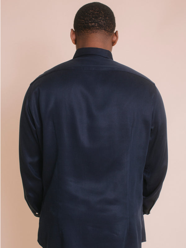 William David Southwold Tencel Long Sleeve Shirt