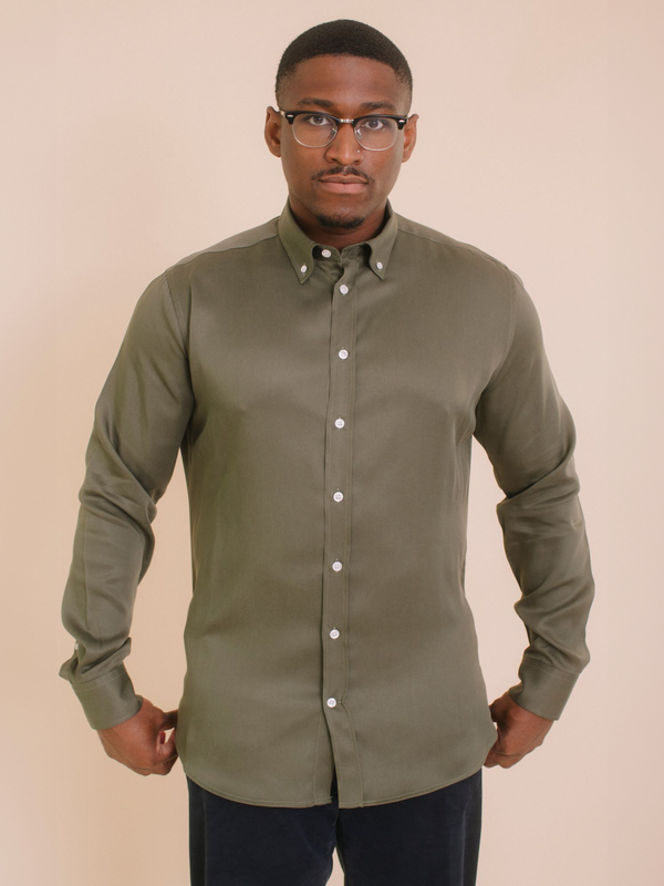 William David Southwold Tencel Long Sleeve Shirt