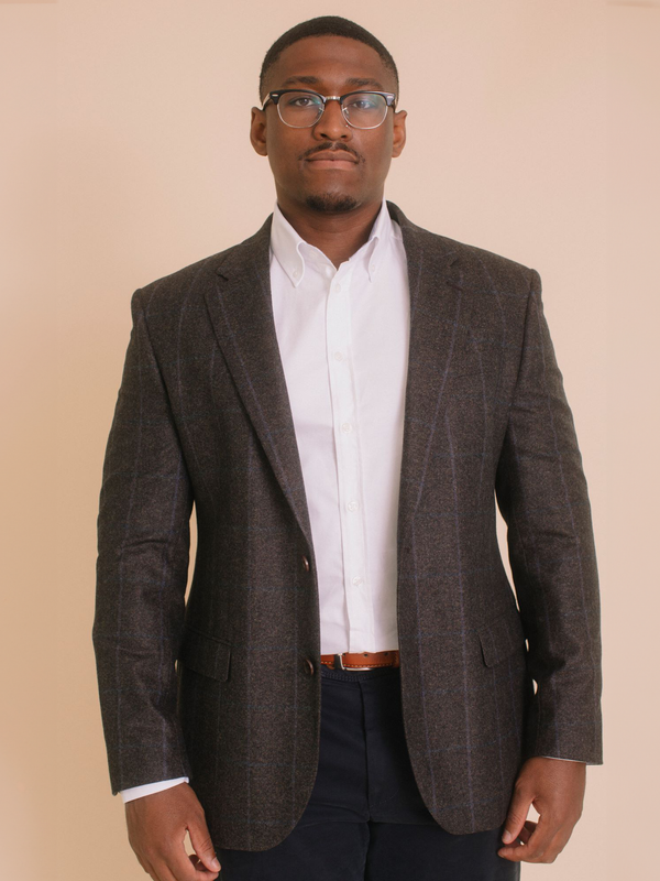 William David Herringbone Cambridge Blazer