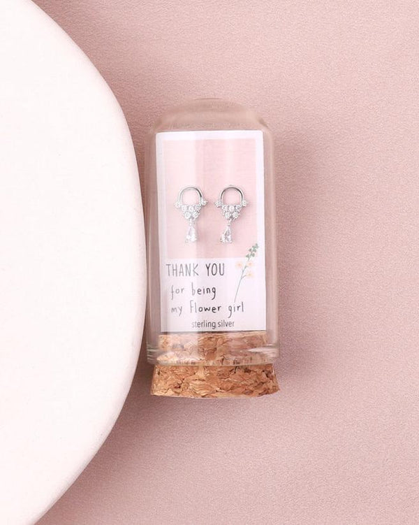 Attic Creations Bridesmaid Crystal Hanging Earrings