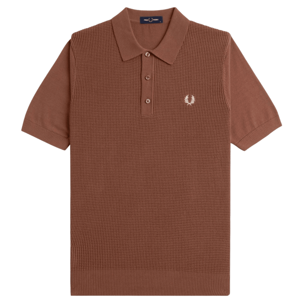 Fred Perry Waffle Stitch Knitted Shirt for Men