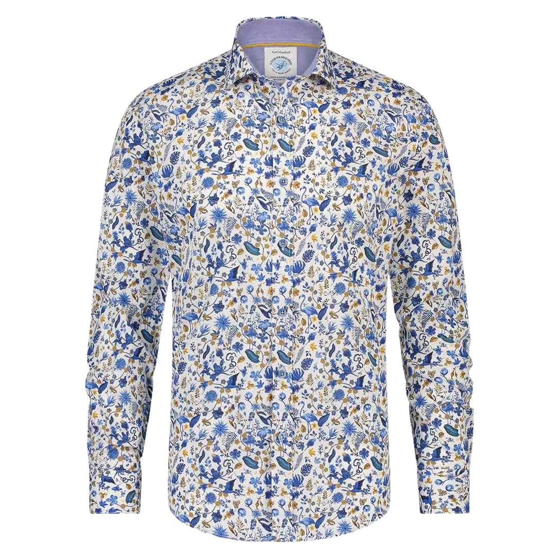 A Fish Named Fred Long Sleeve Flamingo Shirt for Men