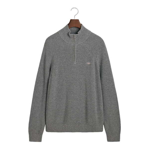 GANT Ribbed Cotton Wool Half Zip Sweater