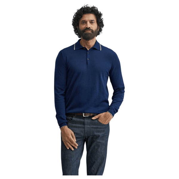 Oliver Sweeney Sulby Merino Knitted Polo Shirt