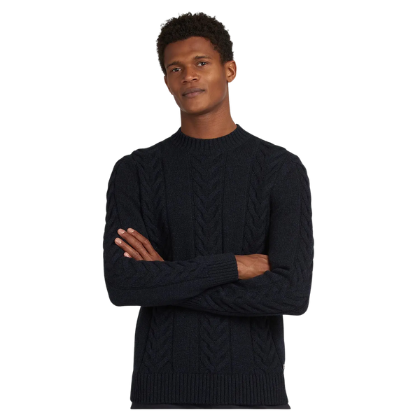 Barbour Essential Cable Knit Crew Neck Jumper