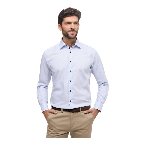 Eterna Long Sleeve Neat Patterned Formal Shirt