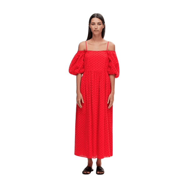 Selected Femme Anelli 3/4 Off-Shoulder Maxi Dress