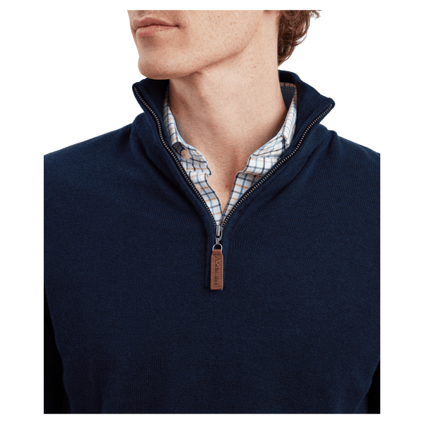 Schoffel Calton Cotton Cashmere Quarter Zip Jumper