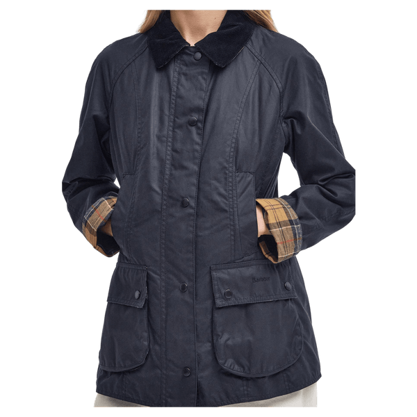 Barbour Beadnell Wax Jacket in Navy