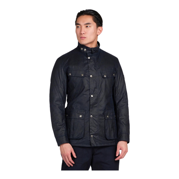 Barbour Duke Wax Jacket in Navy