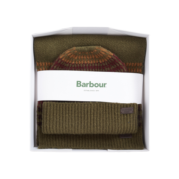 Barbour Branton Beanie & Scarf Gift Set