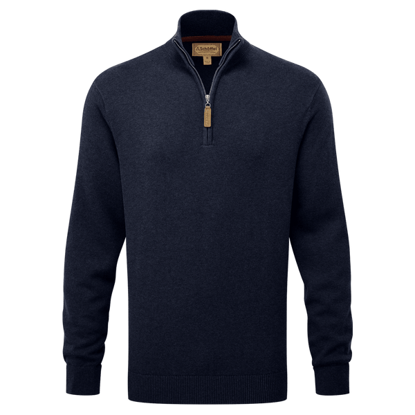 Schoffel Calton Cotton Cashmere Quarter Zip Jumper