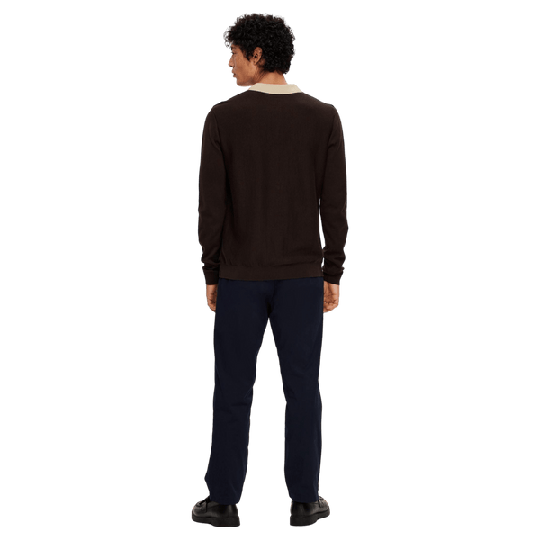 Selected Mattis Long Sleeve Knit Polo for Men