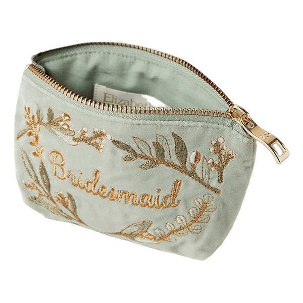 Elizabeth Scarlett Olive Branch Bridesmaid Velvet Coin Purse