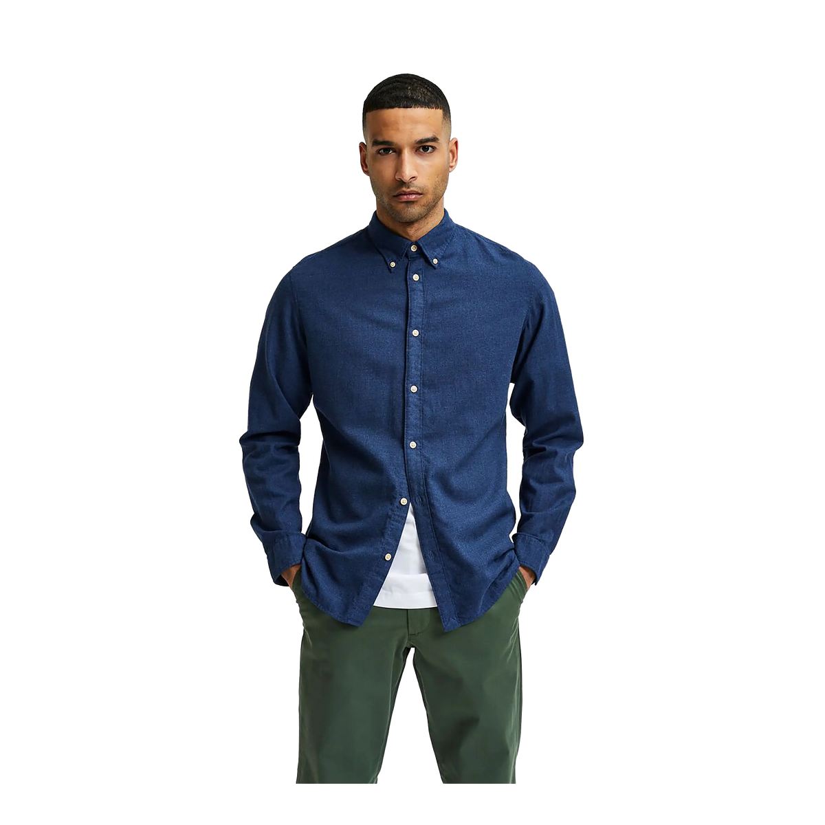 Selected Slim Flannel Long Sleeve Shirt For Men | Coes