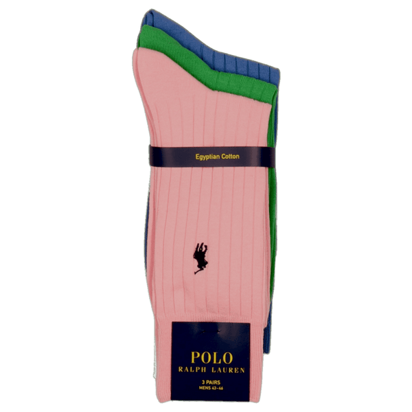 Polo Ralph Lauren 3pk Egyptian-Crew Sock-3 Pack for Men