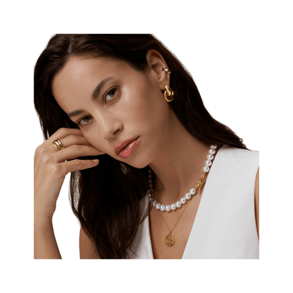 Orelia Jewellery Statement Pearl T-bar Necklace