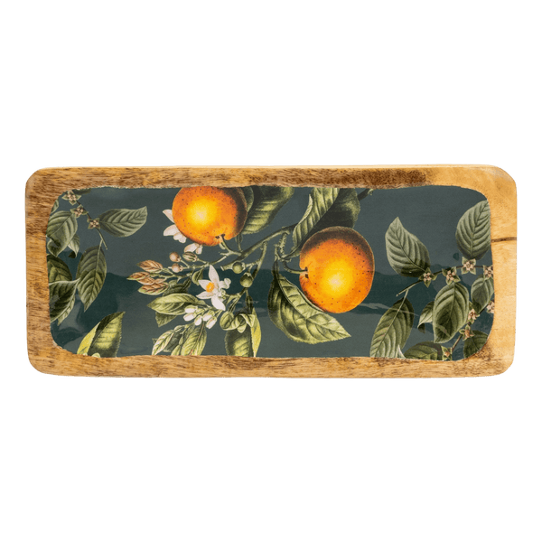 Candlelight Rectangular Dish With Enamel Inlay