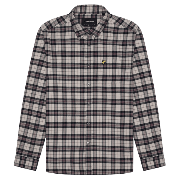 Lyle & Scott Check Long Sleeve Flannel Shirt for Men